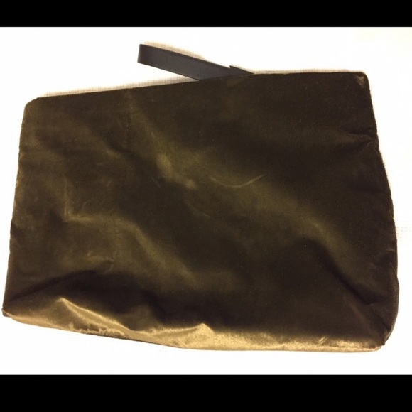 Zara Olive Green Velvet Clutch - Picture 4 of 10